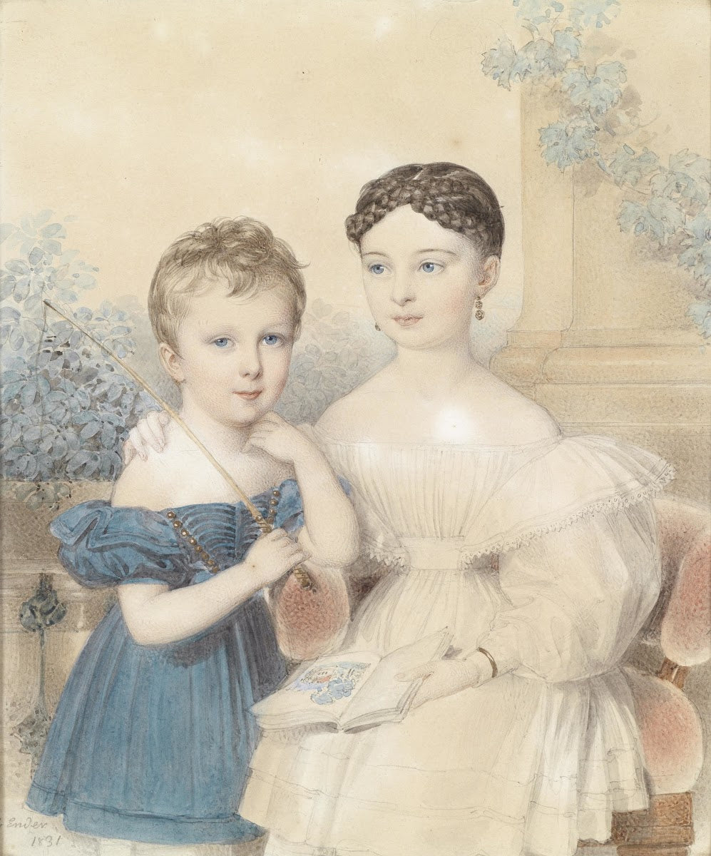 Kinder mit Bilderbuch 1831