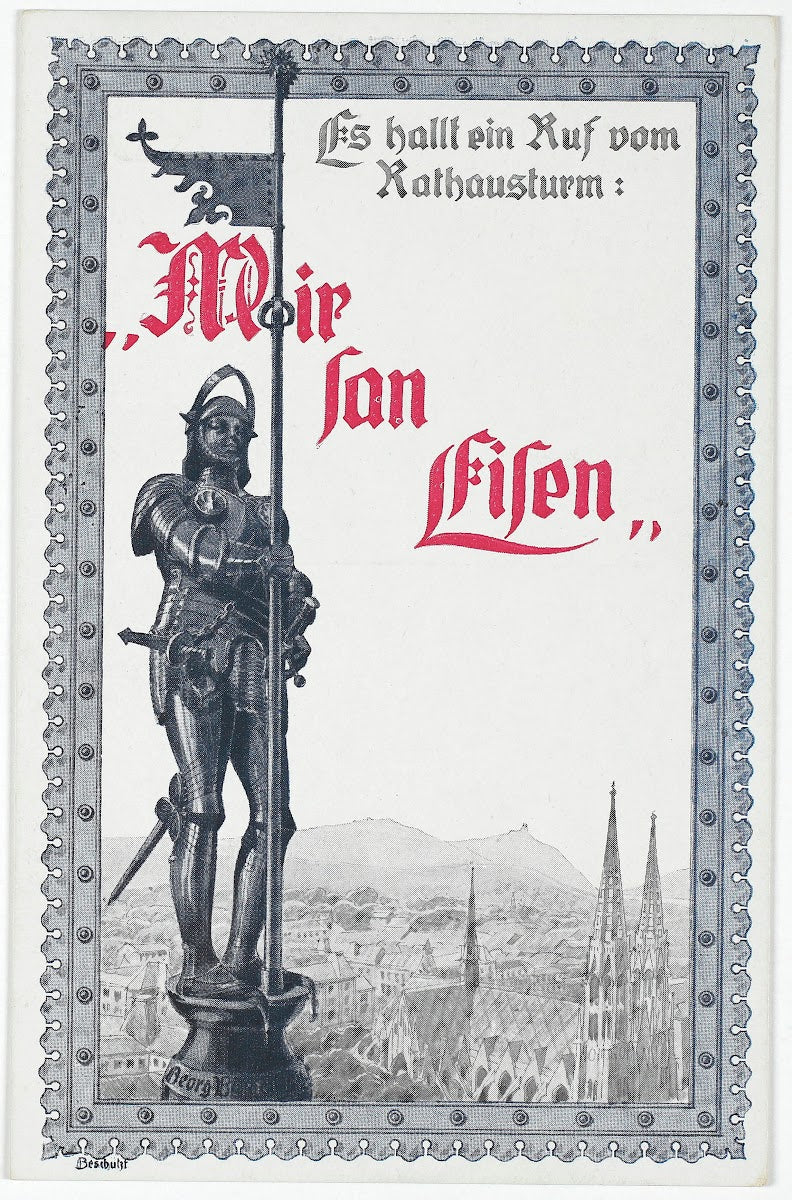 Es hallt ein Ruf vom Rathausturm Mir san Eisen 1914