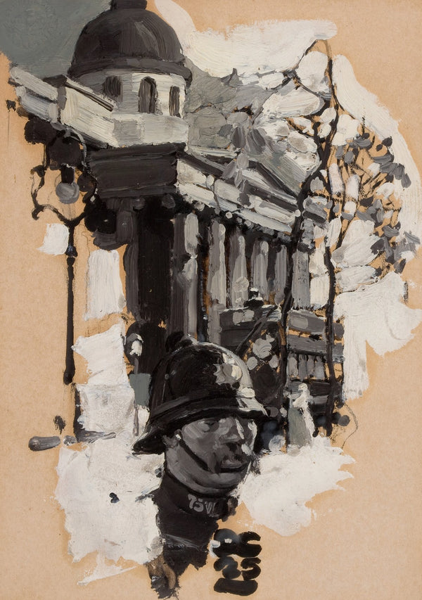 Policeman with Parliamentary Building 1925