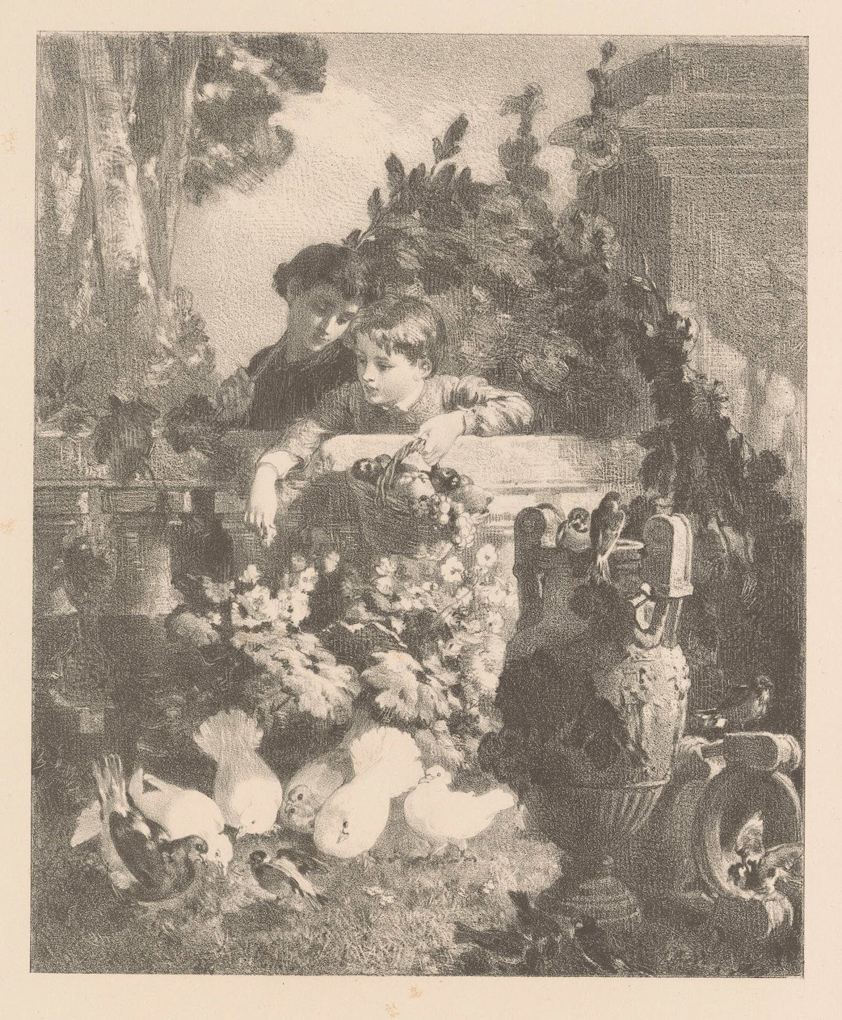 Dans le parc 1866