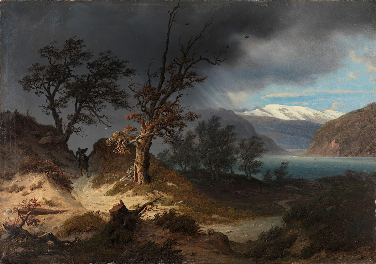Stormy Landscape with a Rider 1835