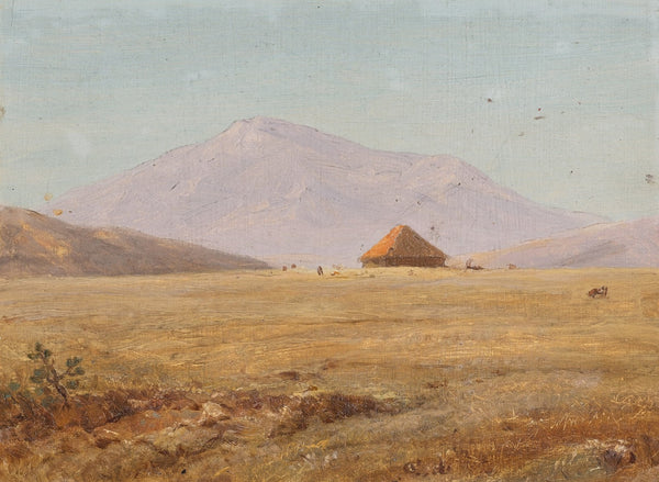 Ecuador mountain plateau with hut 1890