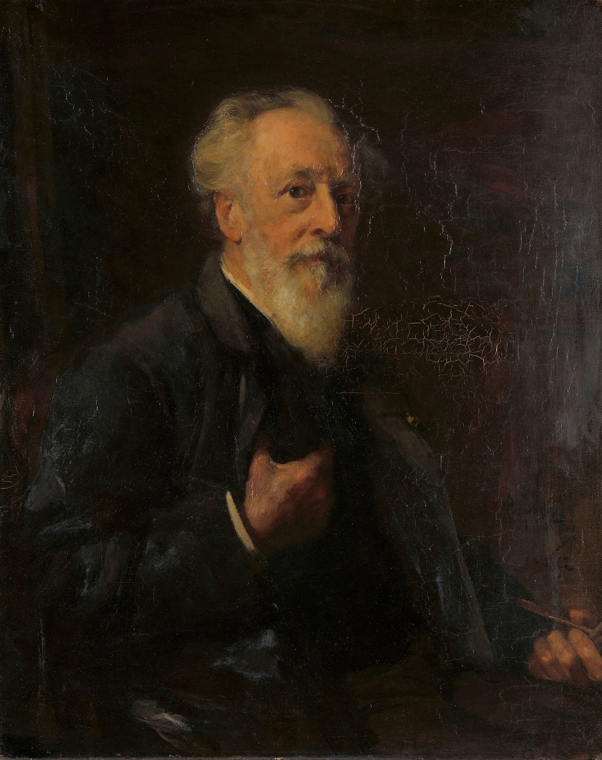 Portret van JAB Stroebel 1821 1905 kunstschilder 1892