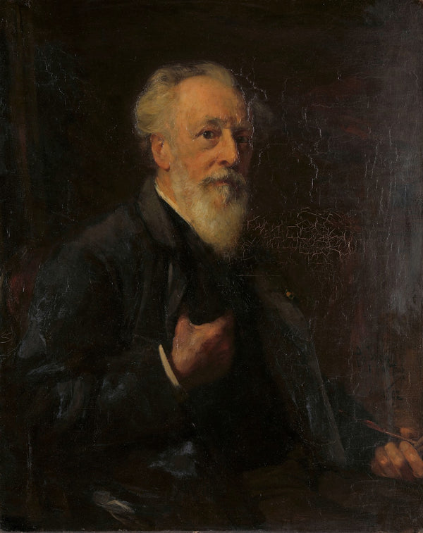 Portret van JAB Stroebel 1821 1905 kunstschilder 1892