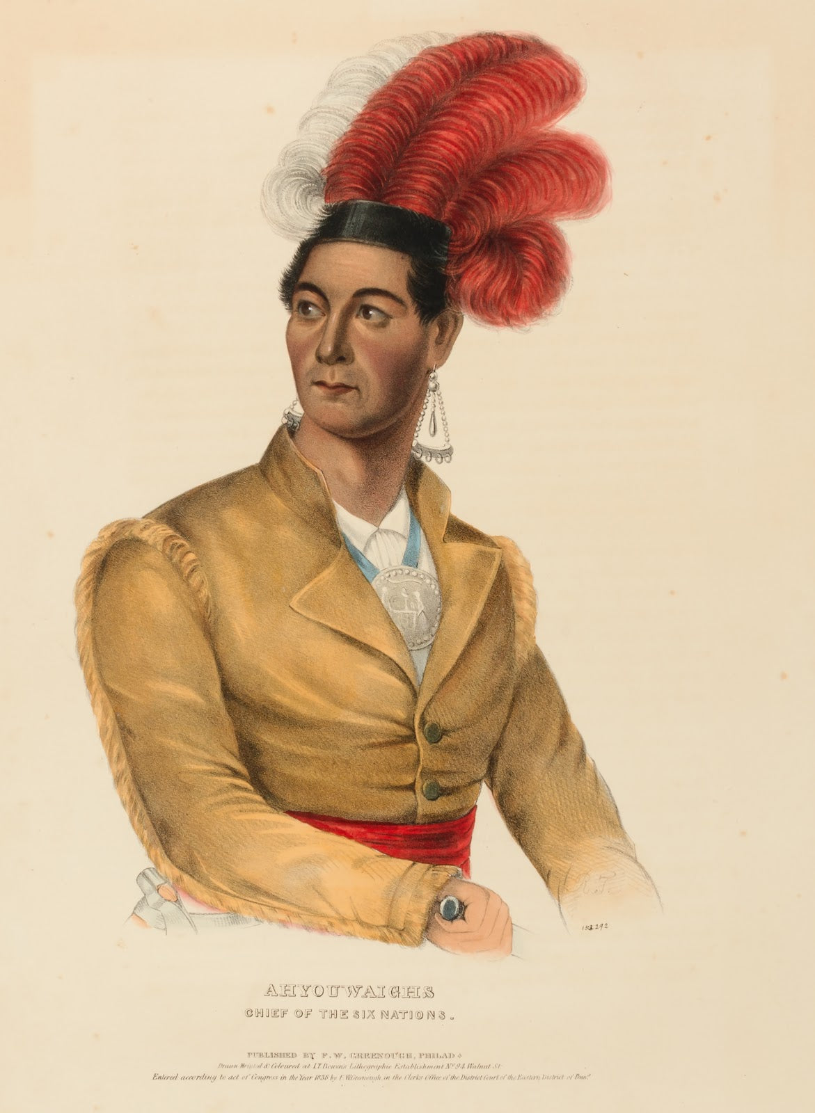 Ahyouwaighs Chief Of The Six Nations 1838