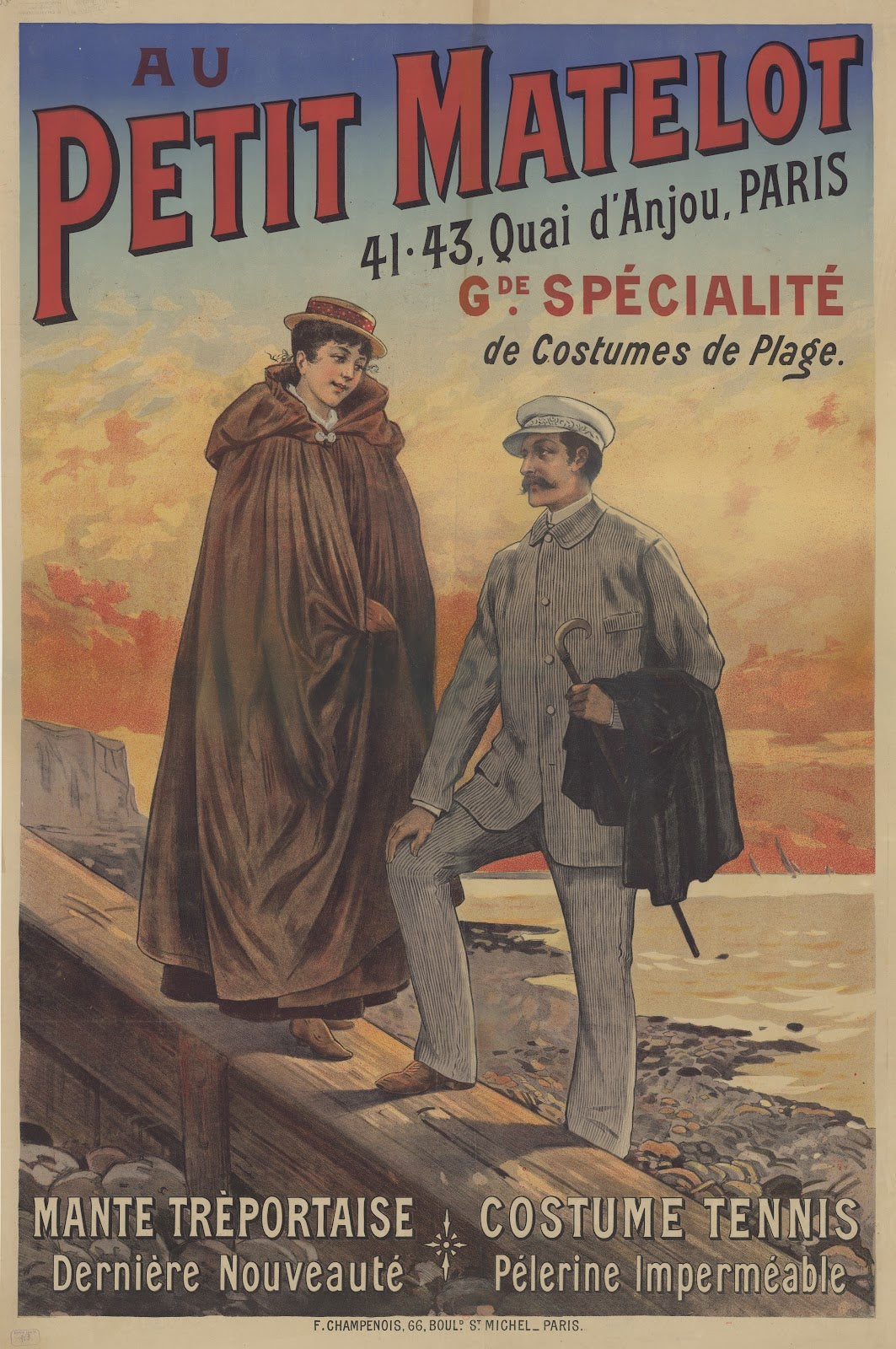 Au Petit Matelot 41 43 quai dAnjou Paris Grande spécialité de costumes de plage
