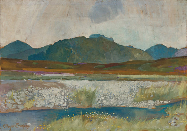 Mountainous lake landscape