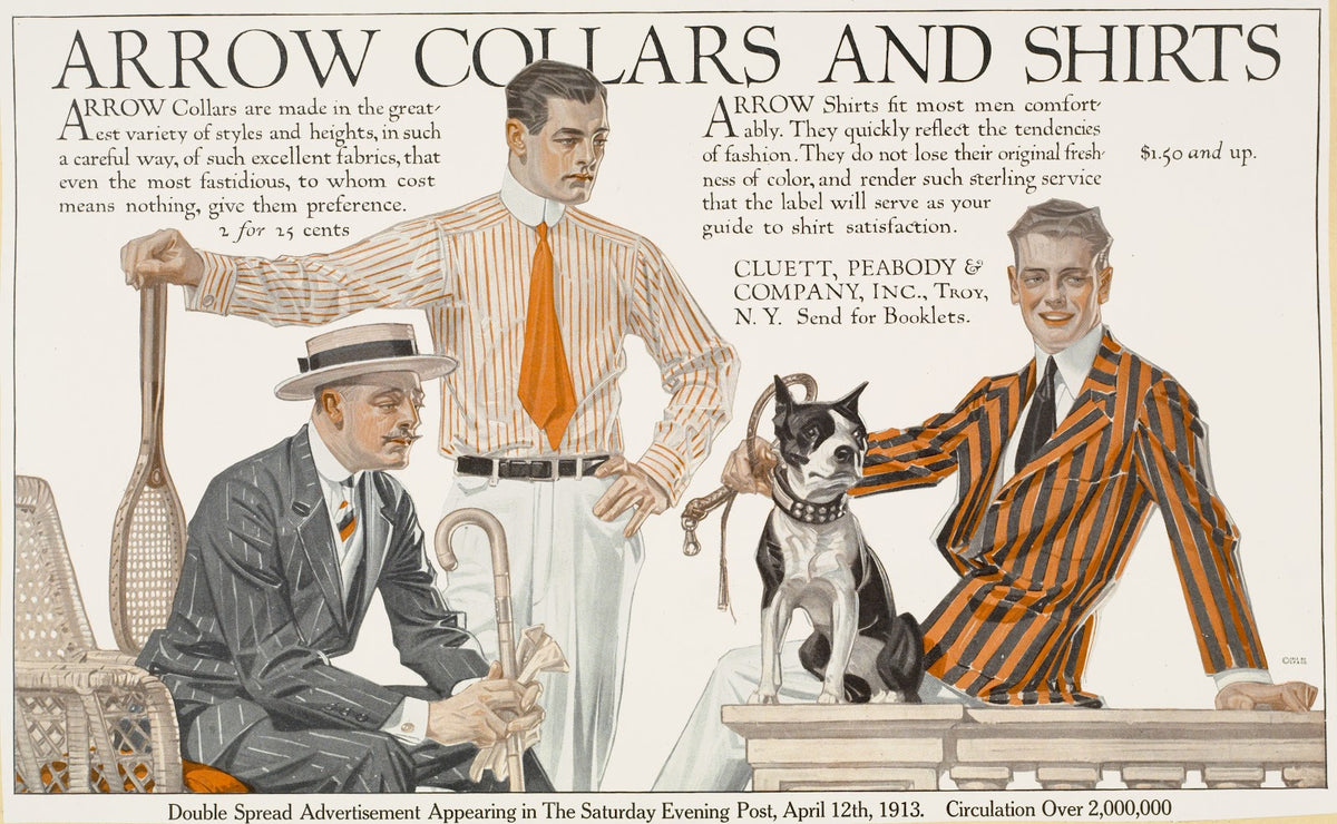Arrow collars shirts Saturday evening post 1895 1917