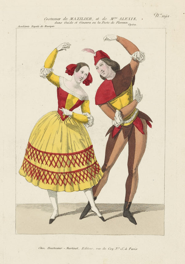 Costumes de Mazilier et de Mme Alexis dans Guido et Ginevra ou La peste de Flore
