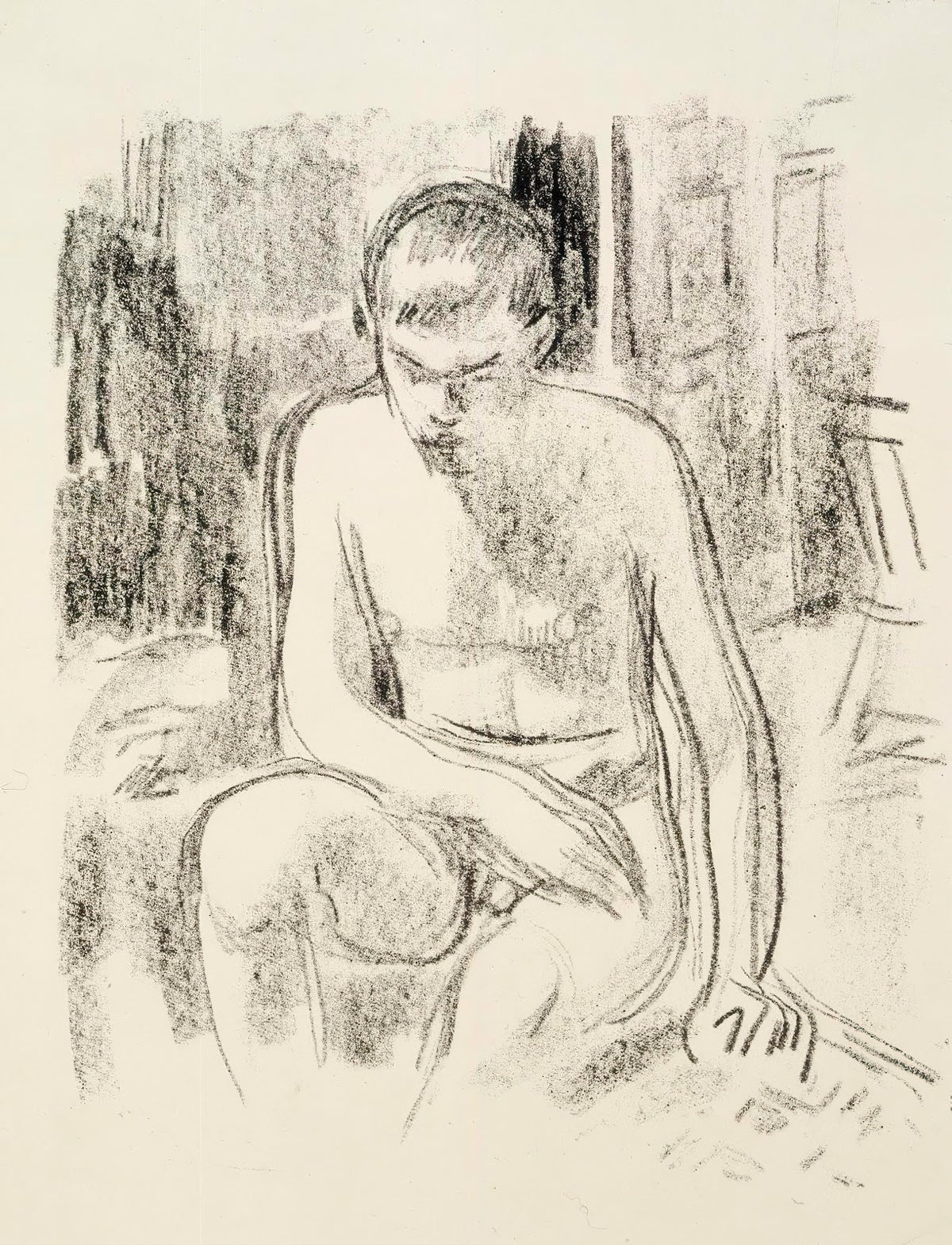 Nude Boy Seated