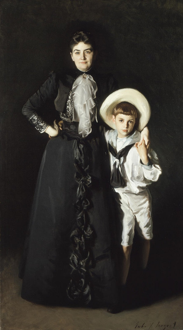 Portrait Of Mrs Edward L Davis And Her Son Livingston Davis 1890