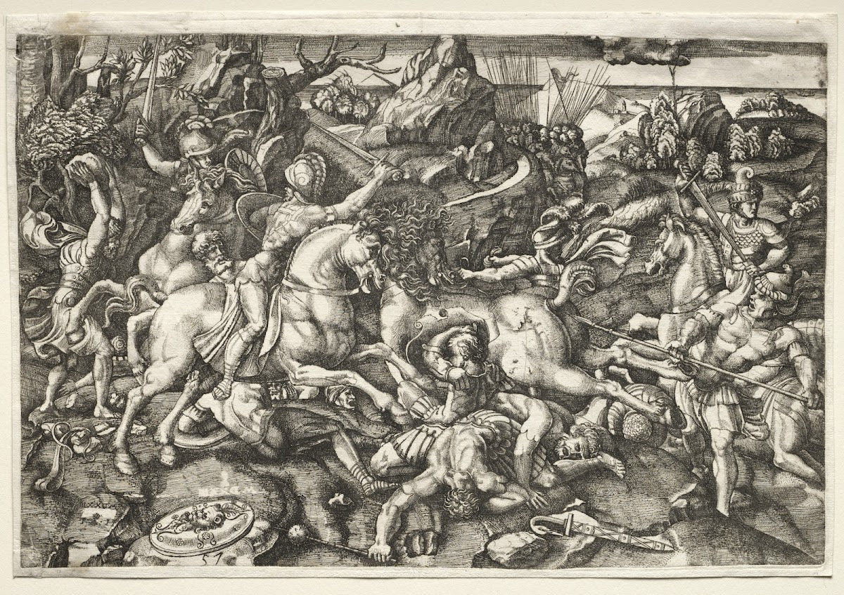 Combat between horsemen 1523