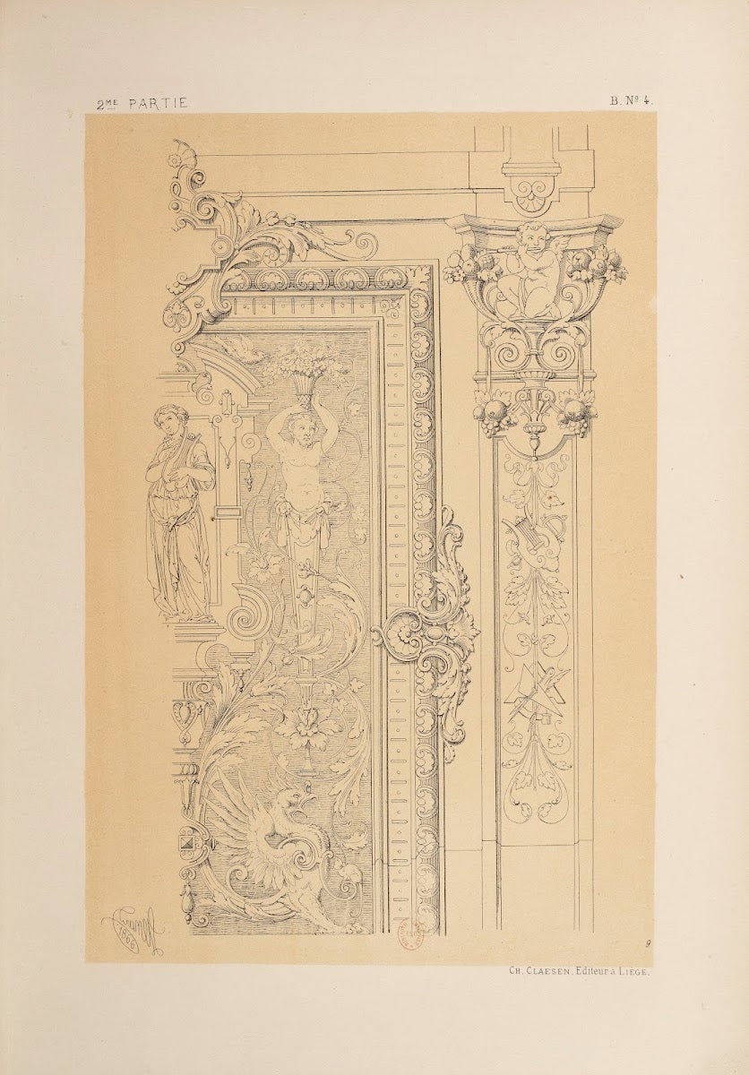 Panneau pour peinture ou tapisserie 1866