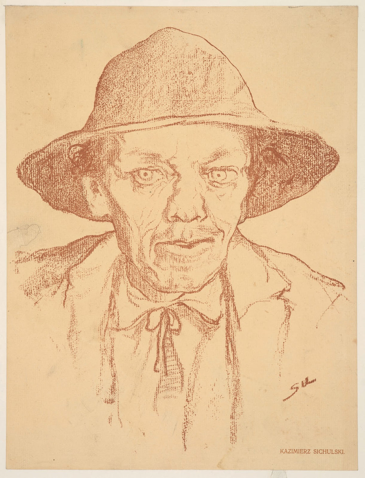 Head of a peasant wearing a hat 1903