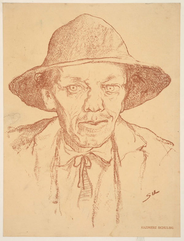 Head of a peasant wearing a hat 1903