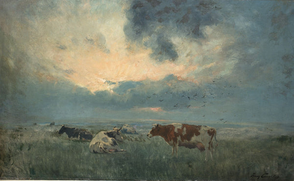 Cows in a Meadow 20th century