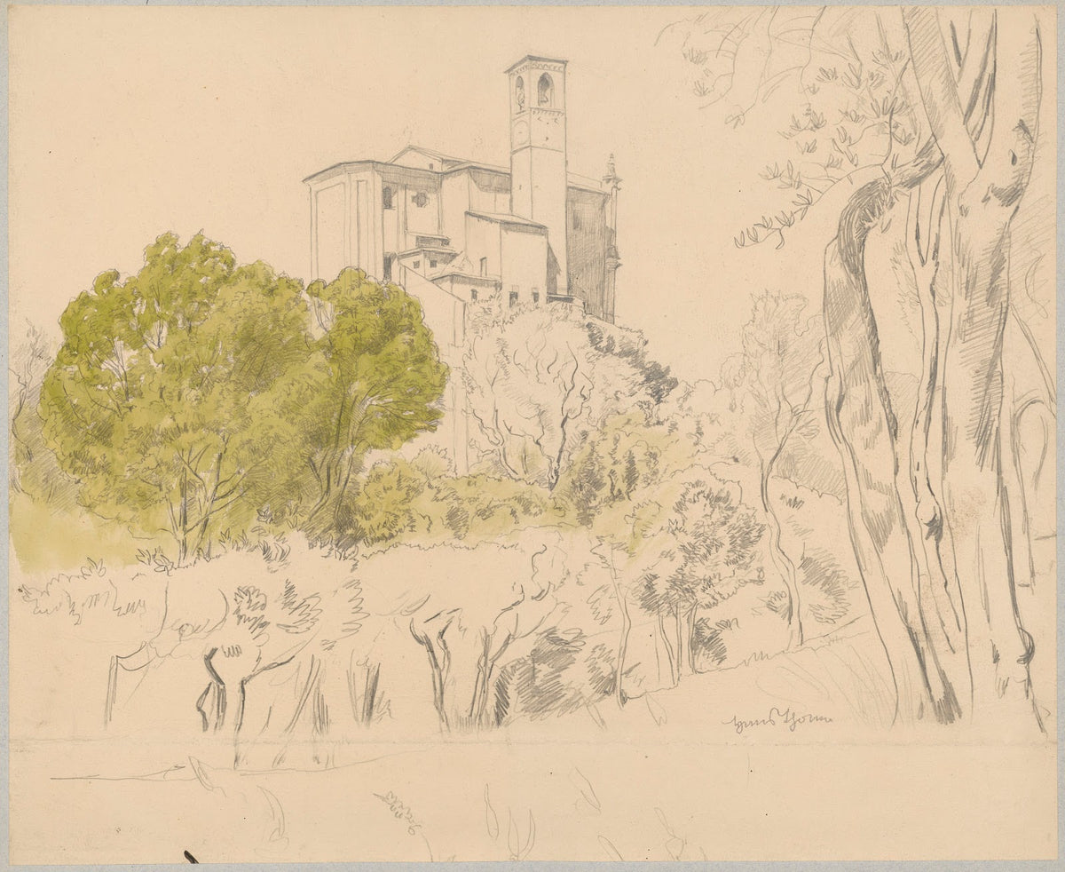 View of the Cathedral of St Nicholas the Wonderworker in Gardone di Sopra Lombar
