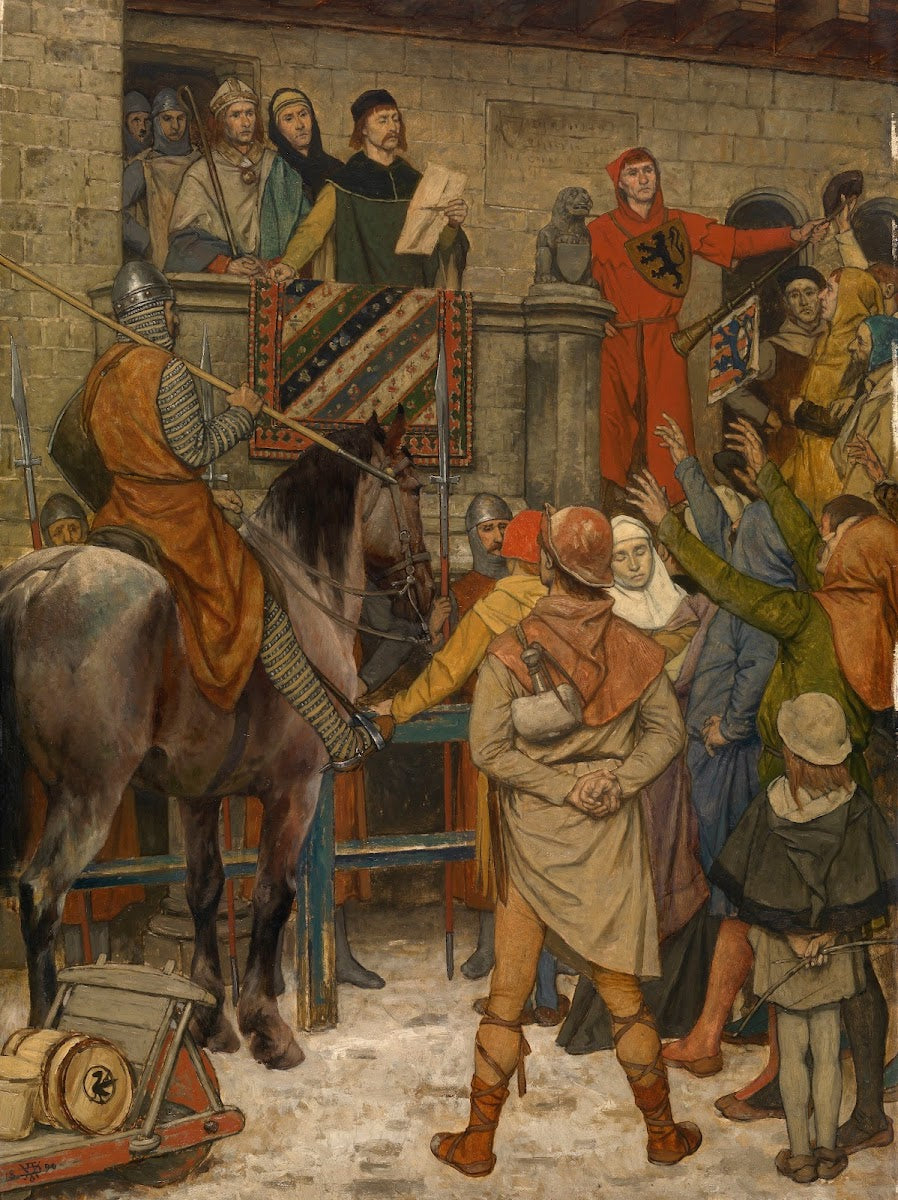 Bruges Receives its City Charter from Philip of Alsace 1890