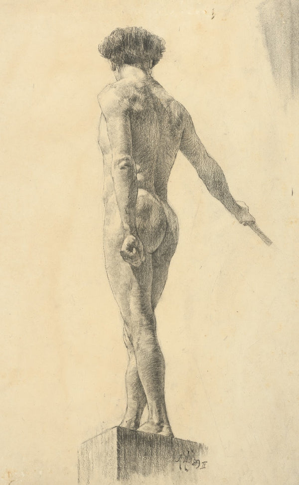 Štúdia aktu stojaceho muža 1889