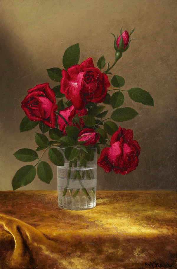 Roses and Rosebuds in a Glass circa 1883 90