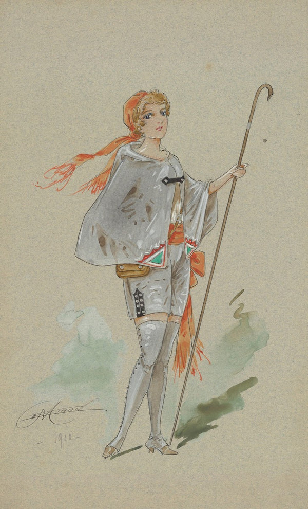 Costumes de revue onze maquettes de costumes 1910