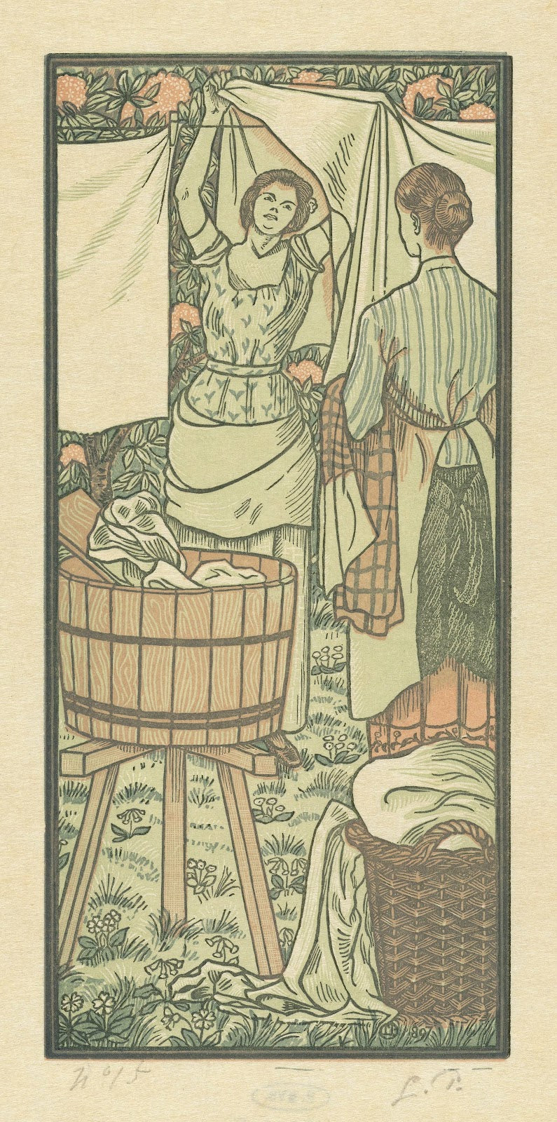 Het ophangen van de was 1897