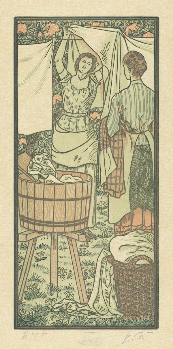 Het ophangen van de was 1897