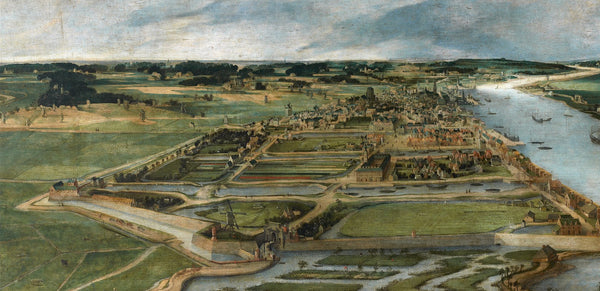 De Antwerpse polder en de Palinghuizen buiten de Slijk of Lillopoort 1604