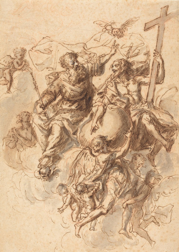 The Trinity Surrounded by Angels c 1770