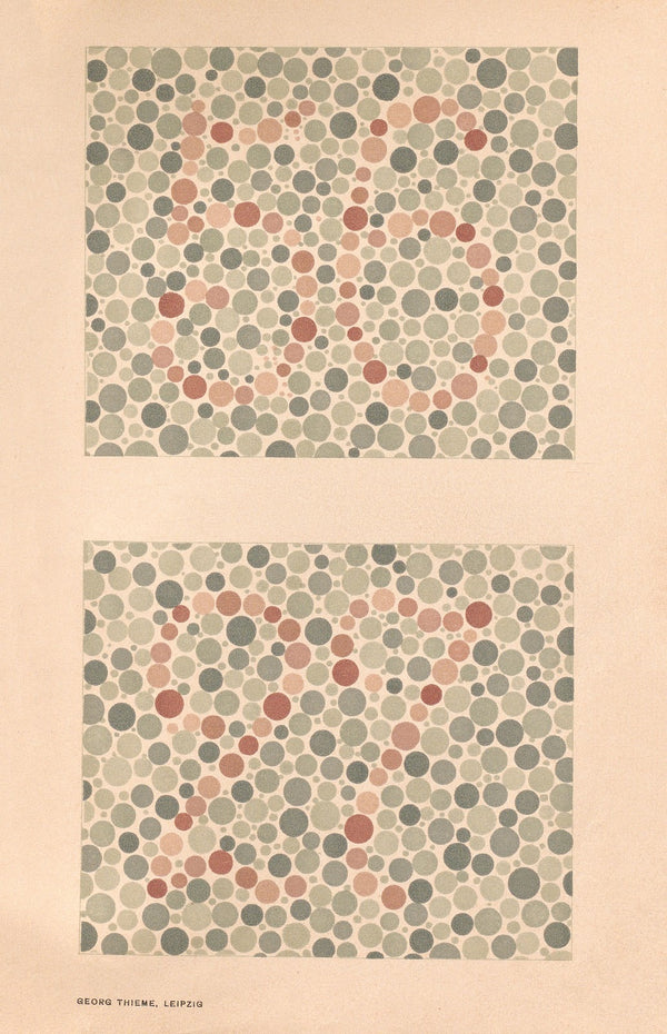 Stillings pseudo isochromatic plates for testing color perception Pl12 1929