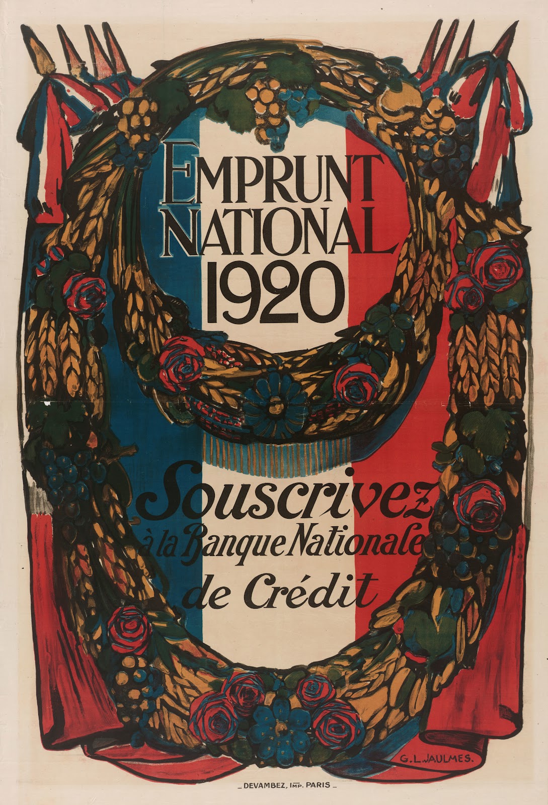 Emprunt national 1920 Souscrivez à la Banque Nationale de Crédit 1920