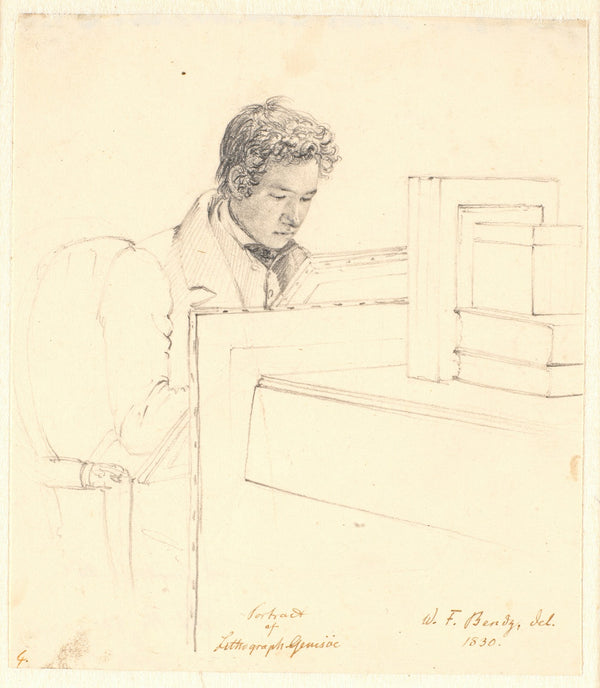 Portræt af litografen Peter Gemzøe 1830