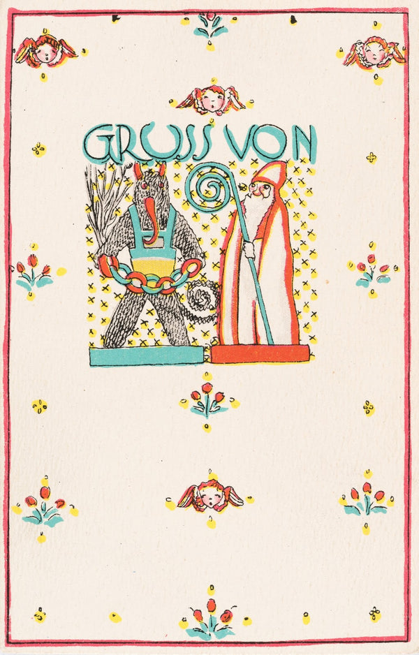 Nr 897 Krampus und Nikolokarte 1912