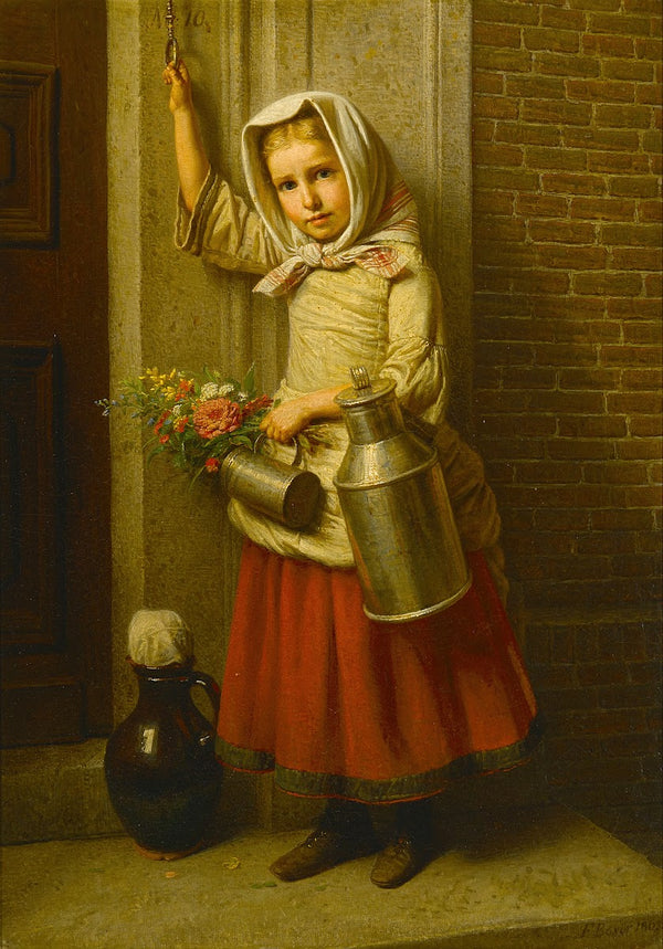 A portrait of a young girl with a pail 1863
