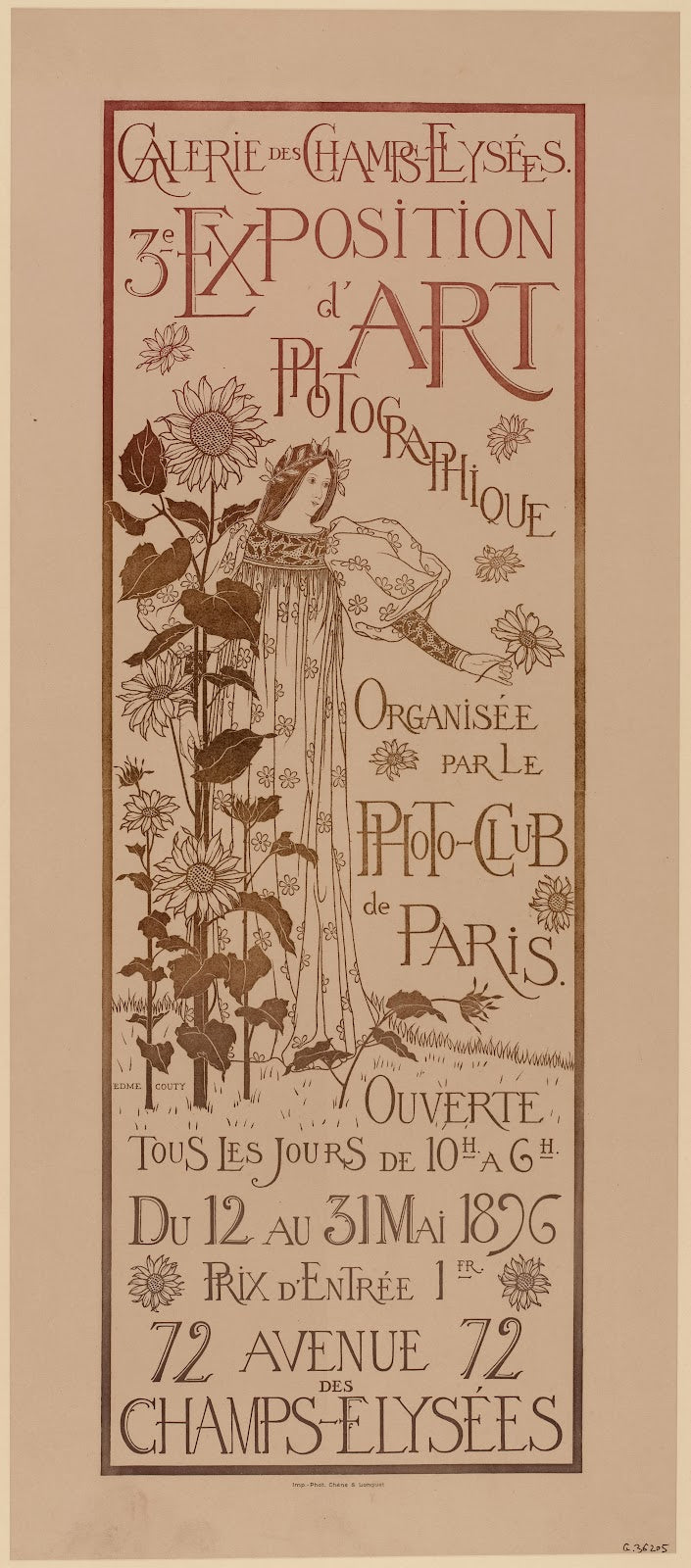Exposition dart photographique du Photo club de Paris 3e année 1896 1896