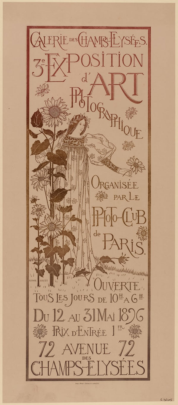 Exposition dart photographique du Photo club de Paris 3e année 1896 1896