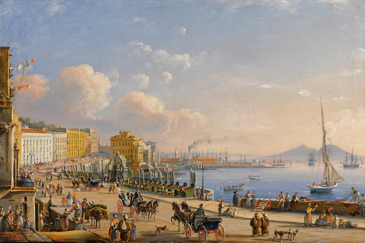 Veduta Di Napoli Da Santa Lucia 1850