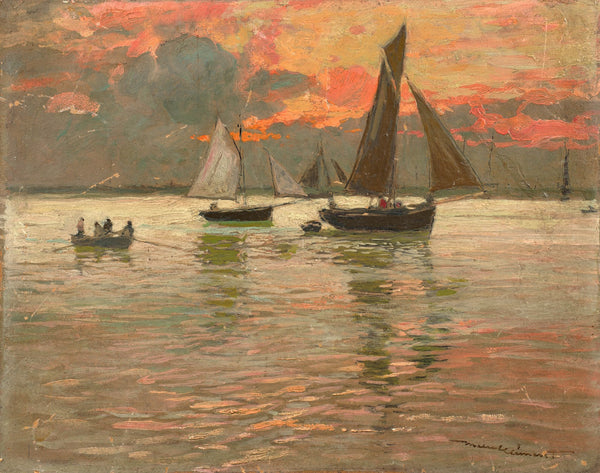 Ciel rouge le retour de la pêche