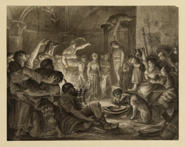 La foule souvrit et donna passage à une pure et éblouissante figure Cétait la bo