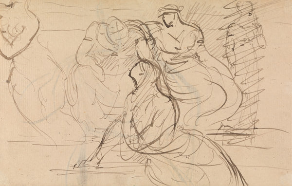 Figure Study of Women in Various Sitting and Standing Poses