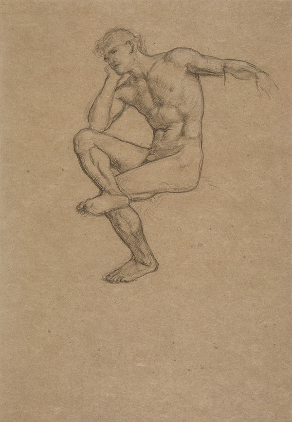 Seated Nude Figure of a Man 19th century