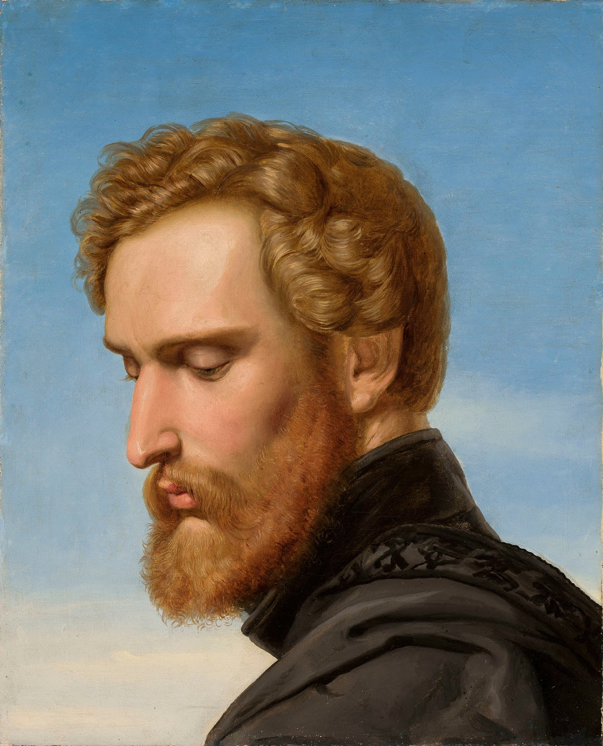 Portrait of Heinrich Heinlein painter as a knight of Schellenberg 1849