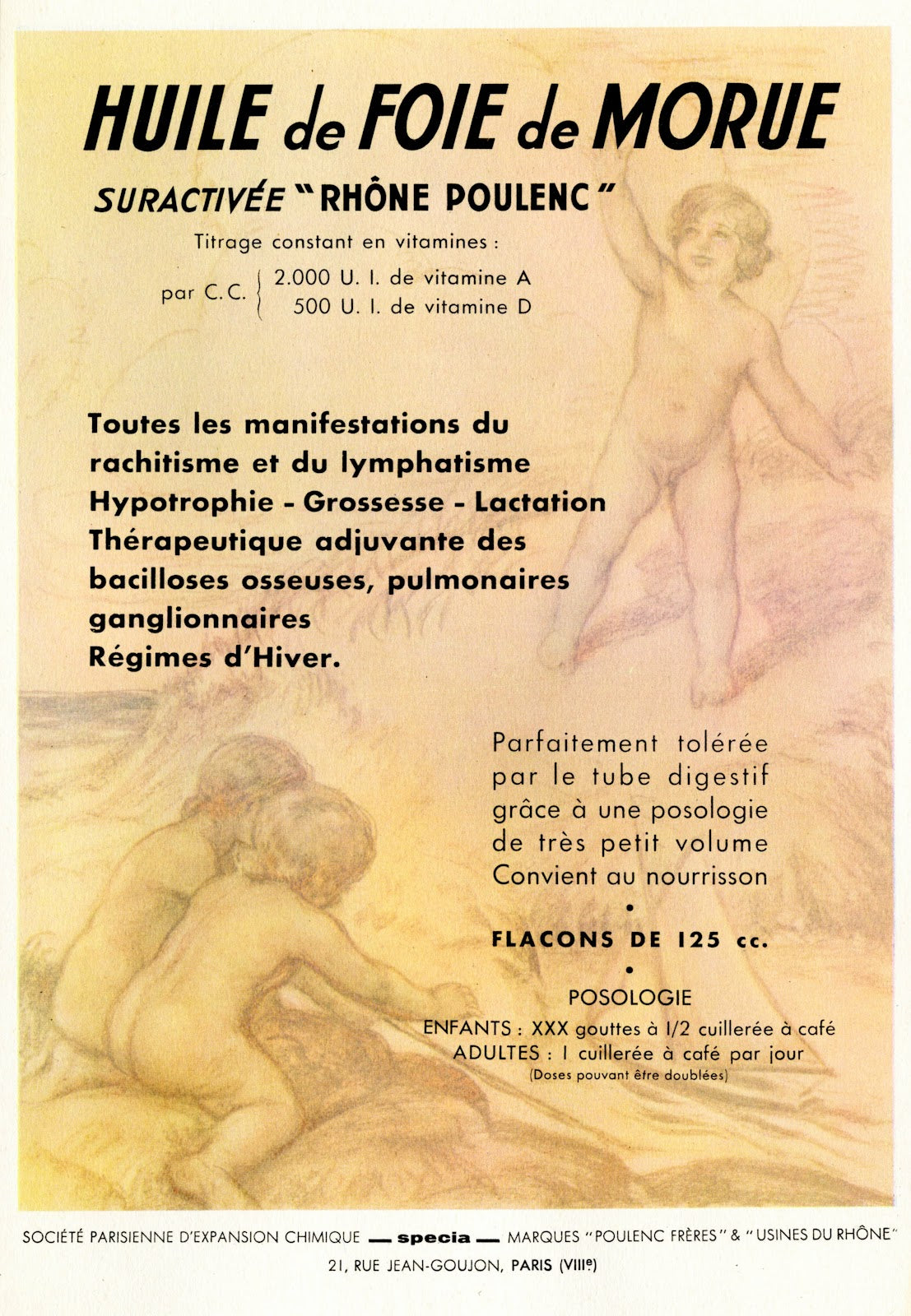 Huile de foie de morue 1910 1950