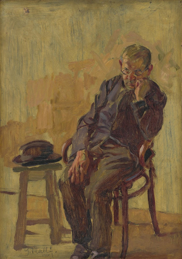 Study of a Seated Old Man 1920