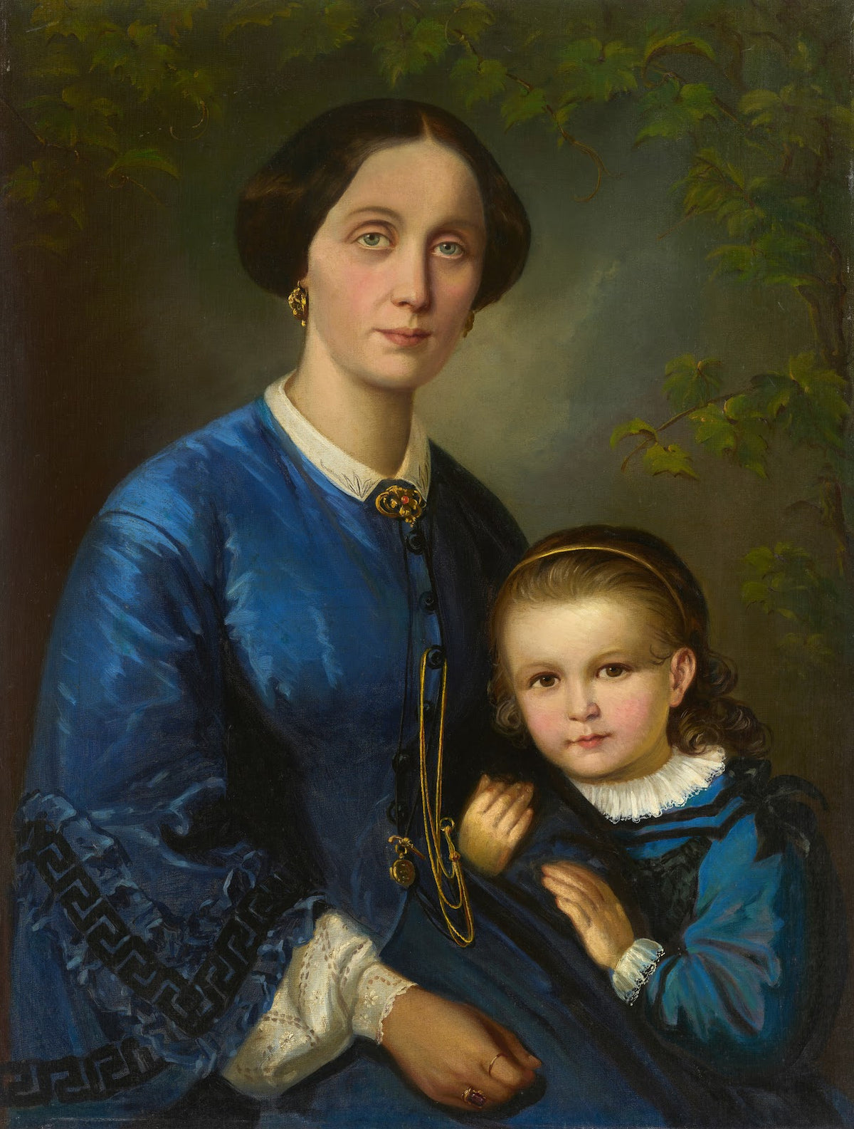 Artists Wife with her Small Daughter 1860
