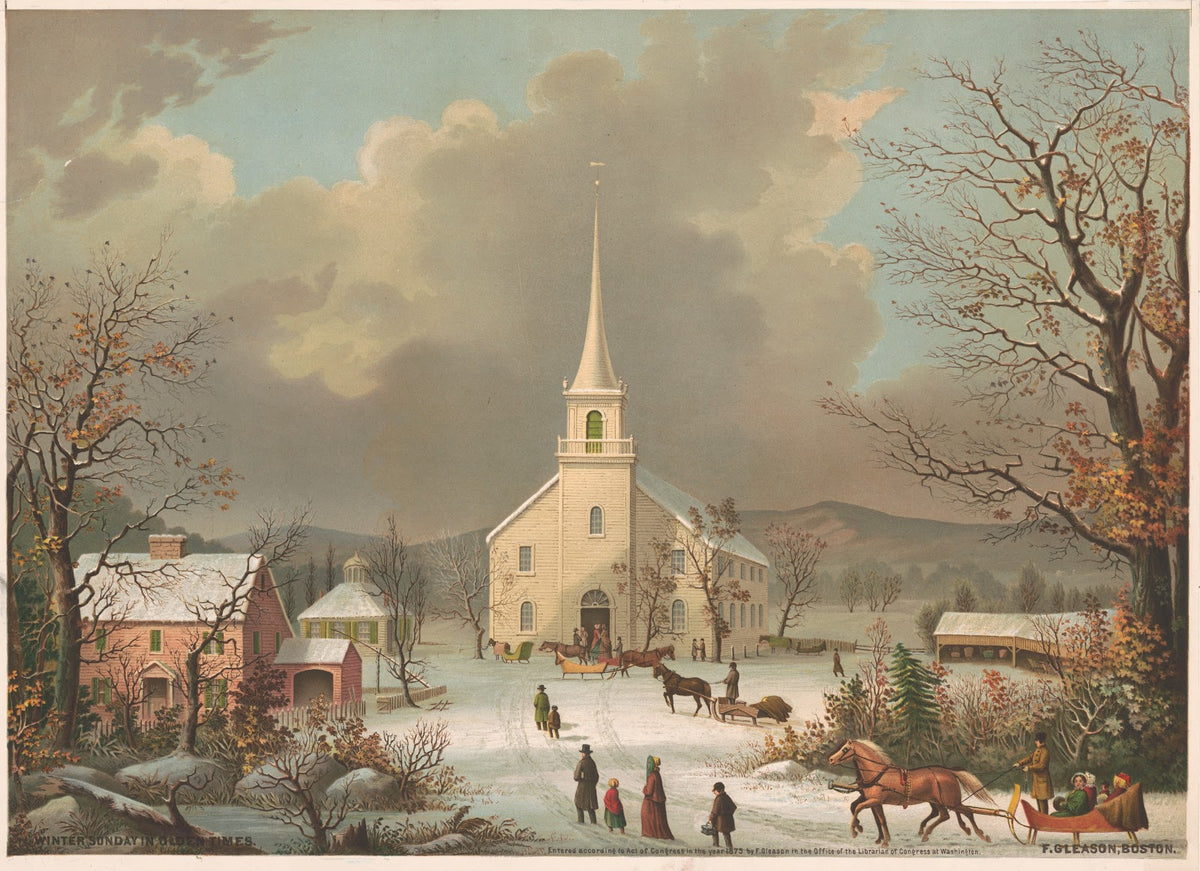 Winter Sunday in olden times 1875