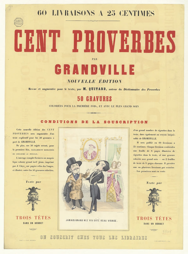 Cent proverbes par Grandville 1869