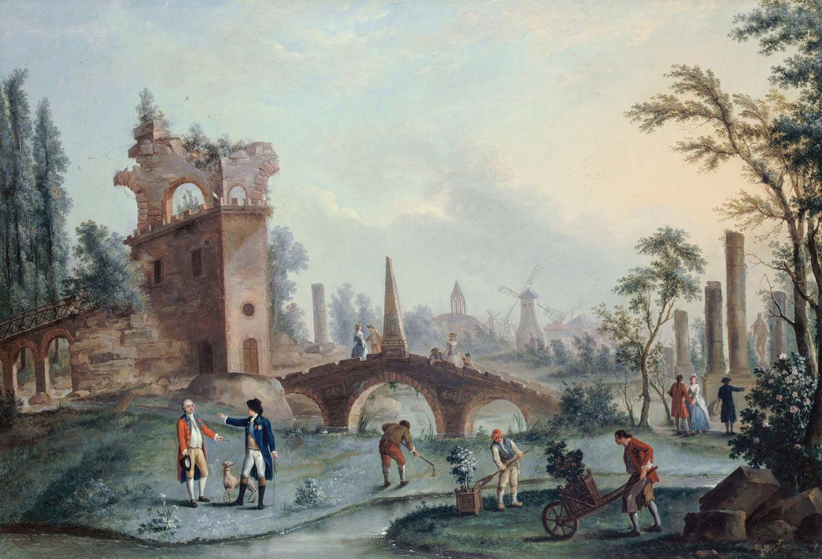 Vue des jardins de Monceau 1778