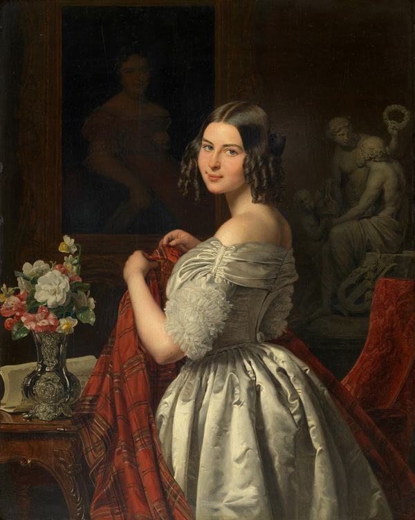 Junge Dame bei der Toilette 1840