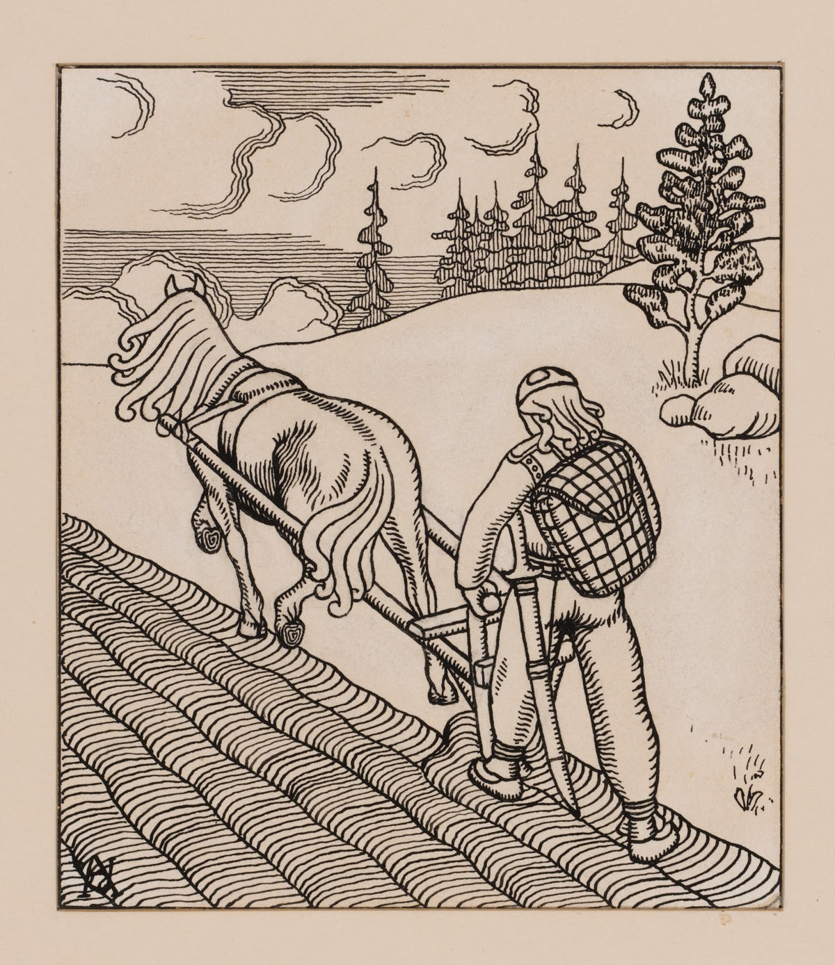 Kalevipoeg kündmas Tartmus 1912